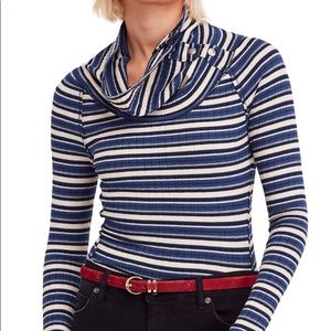 NWT Free People Cape Cod Striped Thermal Top